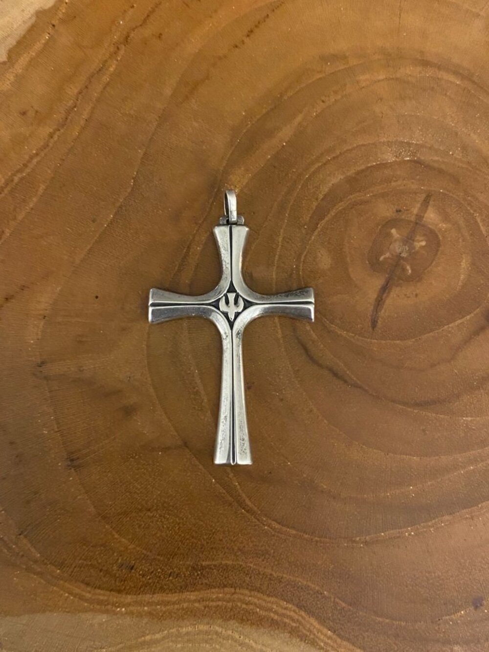 RETIRED James Avery Large Serenity Cross Pendant, Sterling Silver
